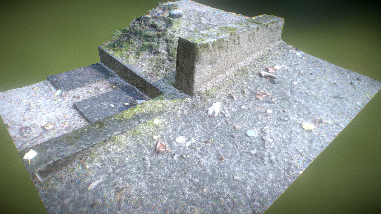 Mossy Old Cement Block 2 - Photogrammetry