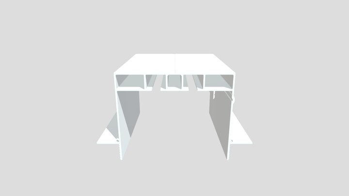 СК 60 - Скрытый карниз, гардина 3D Model