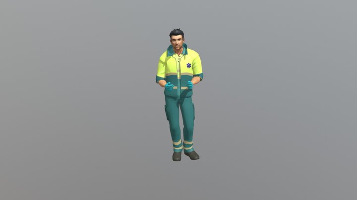 Ambulancezorg Male Nurse 3D Model