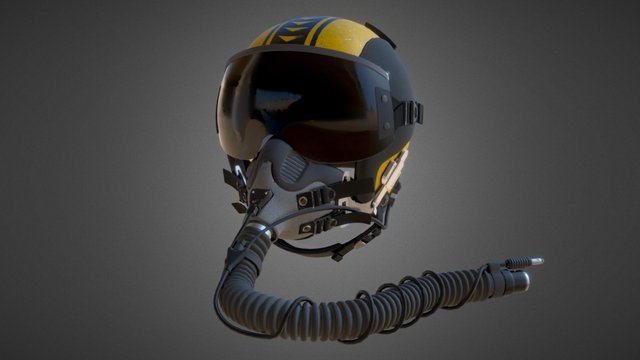 Pilot Helmet HGU-55 PBR 3D Model