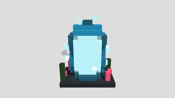 Bubble Portal - Voxel 32x32 – Gratis 3D-model STL