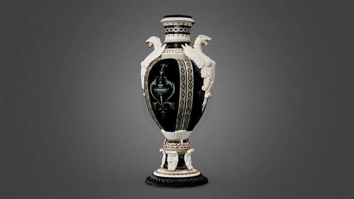 Vase aux griffons ailés par Prosper Jouneau 3D Model