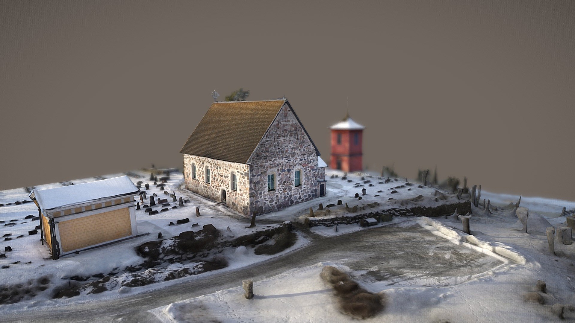 Stone church of kakskerta isle Turku, Finland