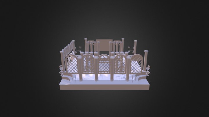 Bath House Gray Box 3D Model