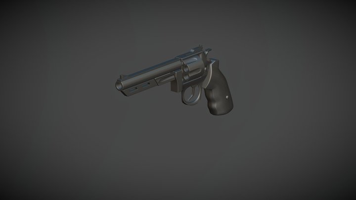 Revolver Magnum .44 3D Model