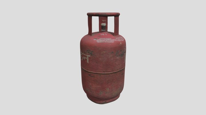 Indane Gas Cylinder 3D Model