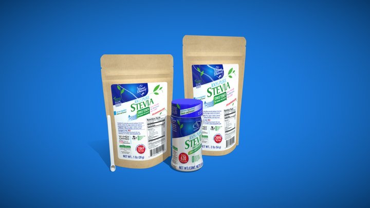 100% PURE STEVIA TRIO 3D Model