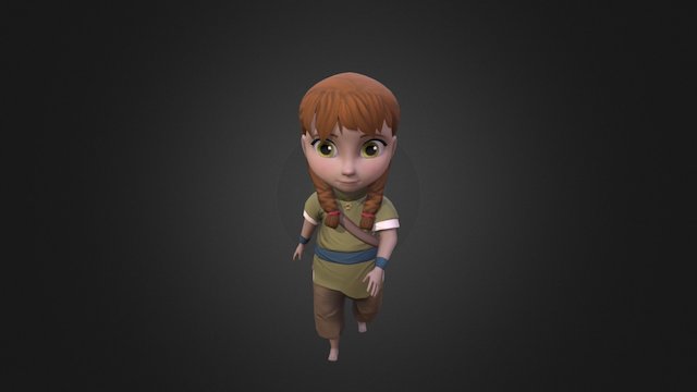 Walk Cycle 3D Model
