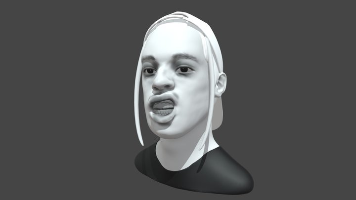 Rapper Head (A$AP ROCKY) 3D Model