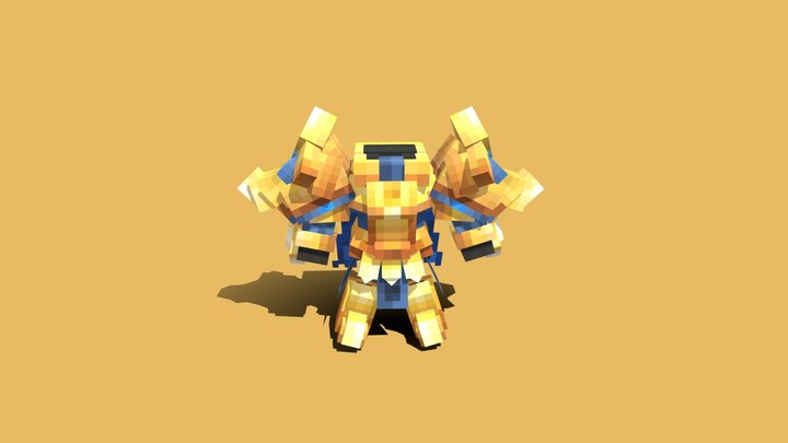 war gold armor 3D Model