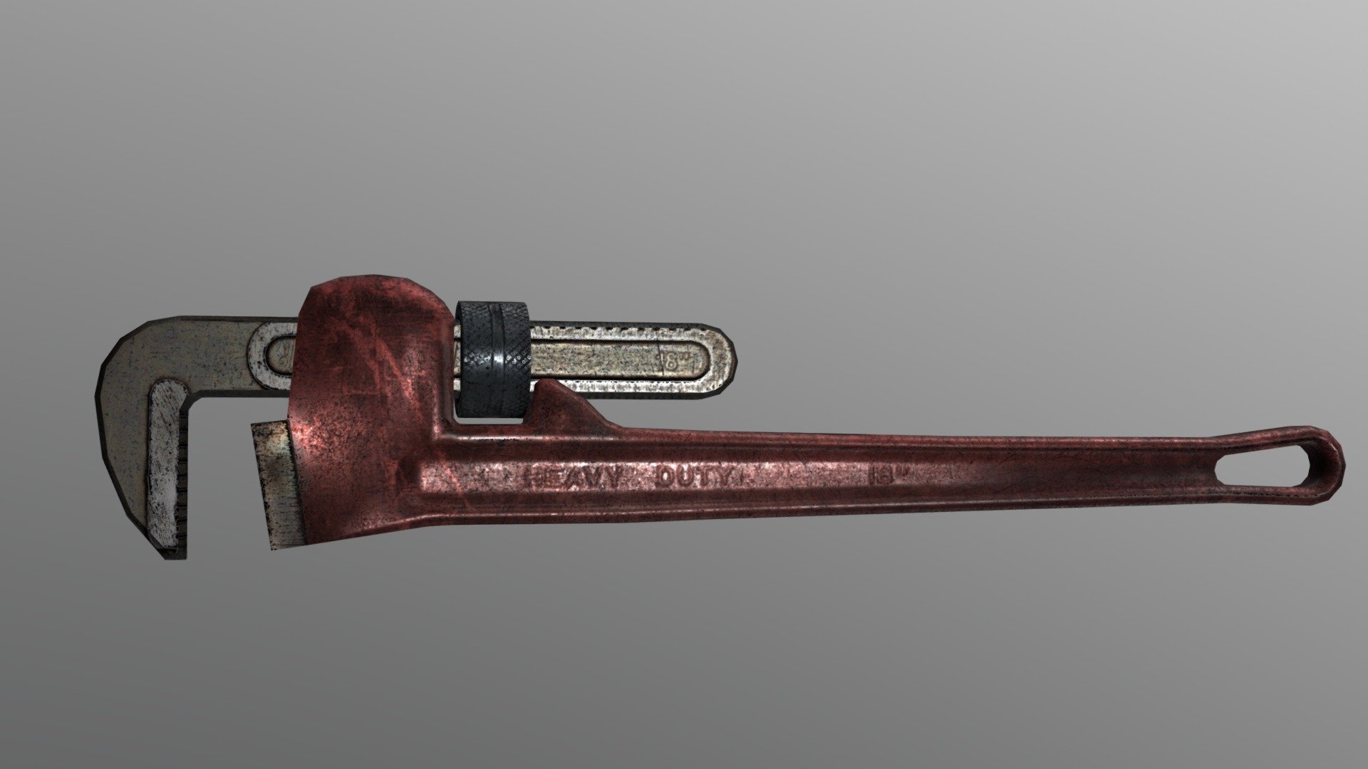Low Detail Pipe Wrench
