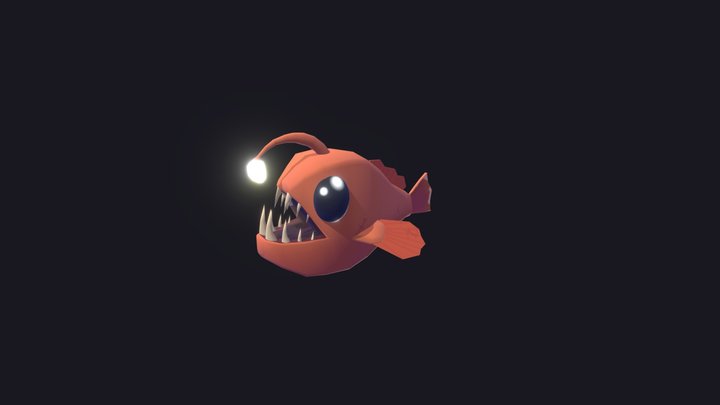 angler fish swim 3D Model