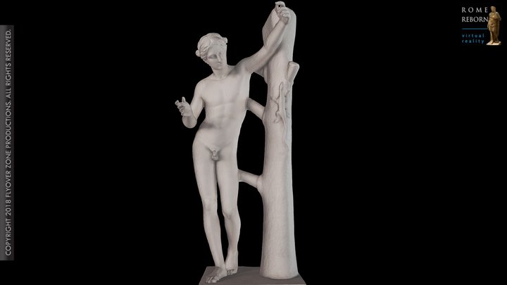 3D rendering of Apollo Sauroktonos