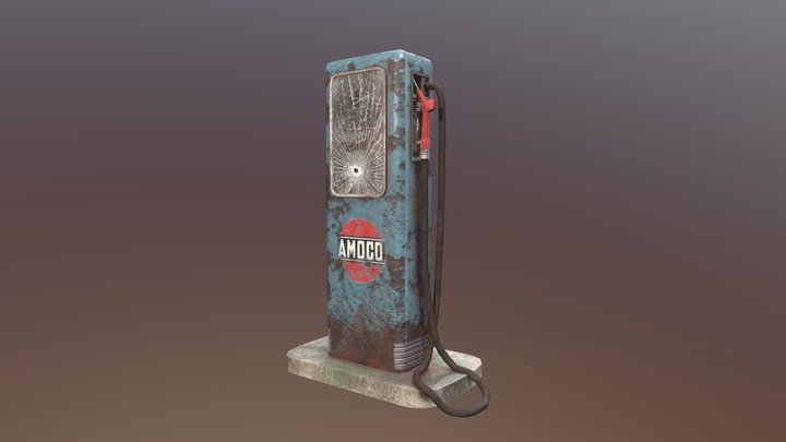 Old gasoline pump 3D Model