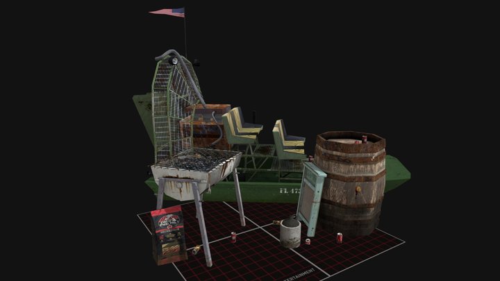 DAE 5 Finished props - Forest Loner 3D Model
