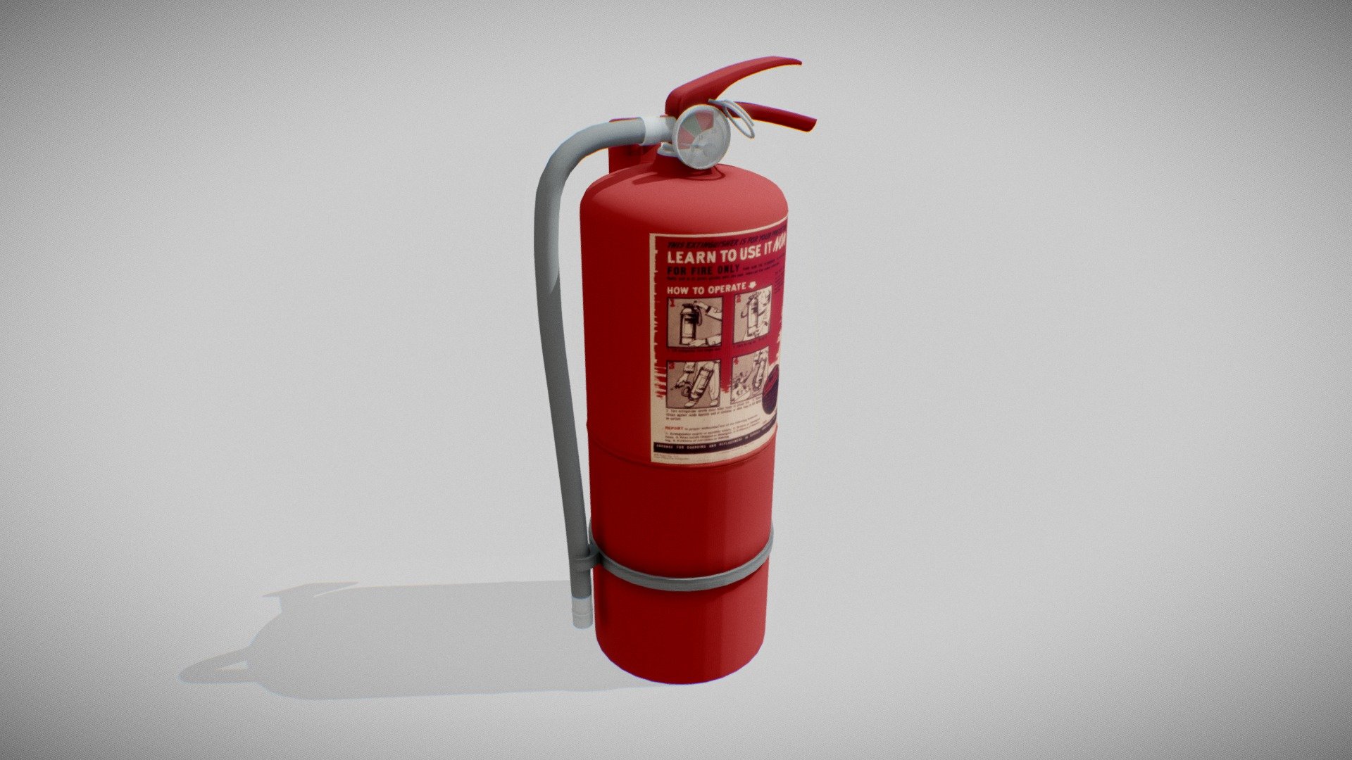 Fire extinguisher - wall mounted - 3D model by Veebroush [4028718 ...