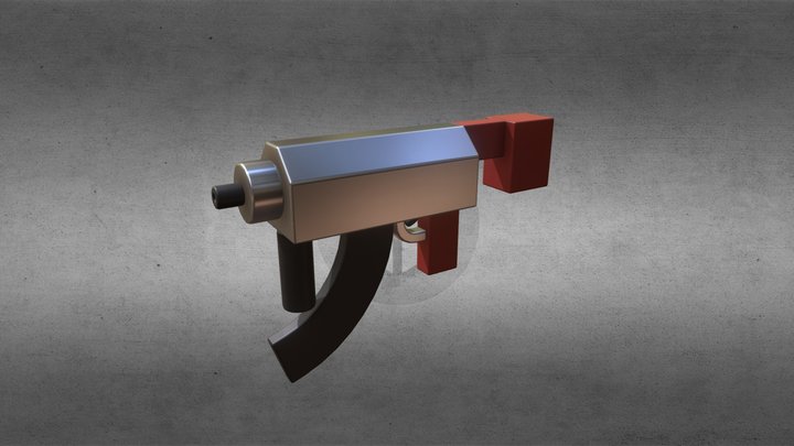 Toon Gun SMG 3D Model