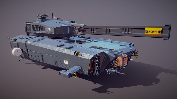 Spaceship Tank 3D Model