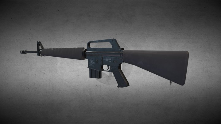 M16A1 PBR 3D Model