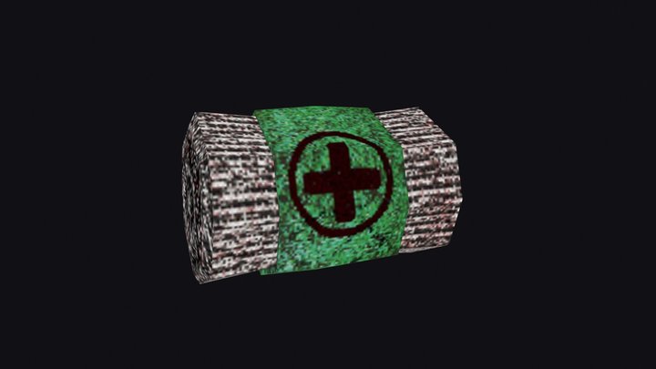 PS1 Style Health Bandage 3D Model