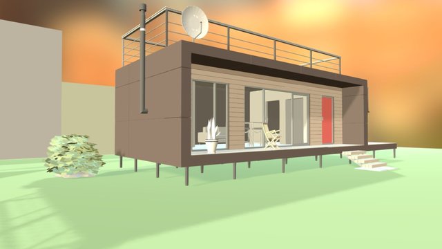 модульный дом 40 кв.метров 3D Model
