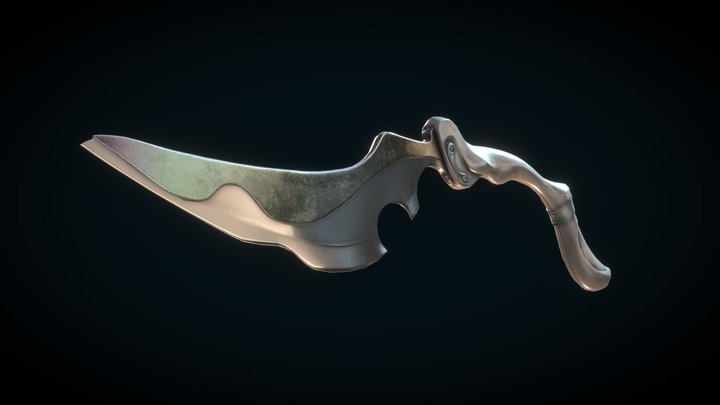 Stylized Hunting Knife 3D Model