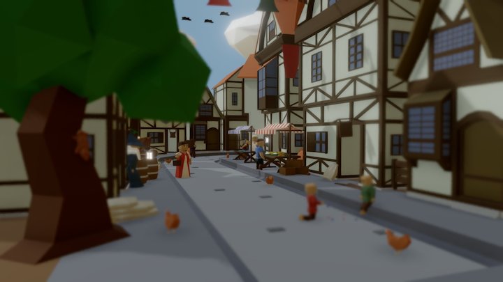 Medieval Alley 3D Model