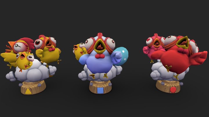 Chicken Army (Exército das Galinhas) 3D Model