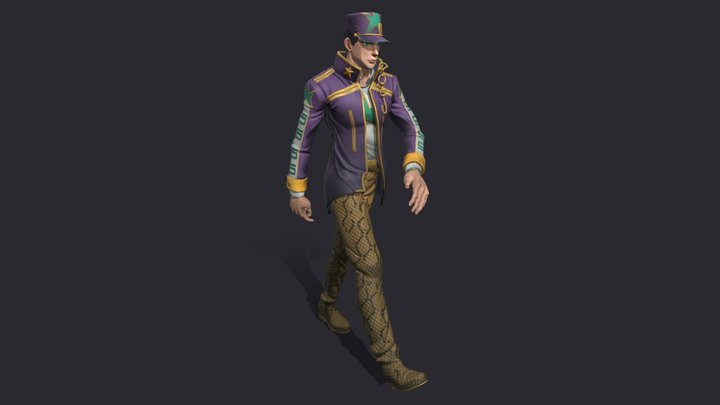 Jotaro Part 6 | Walking Animation 3D Model