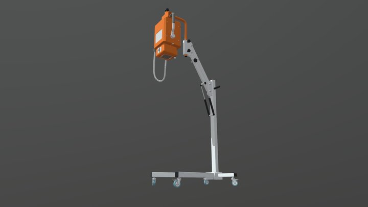 Portable X-ray on a stand 3D Model
