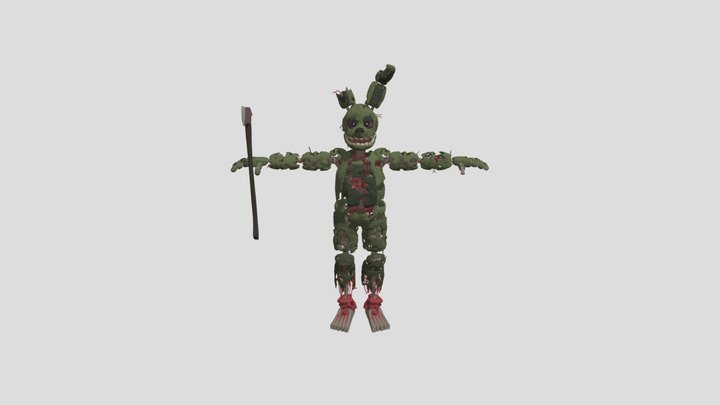 Springtrap PC2 (Textures + Rig) 3D Model