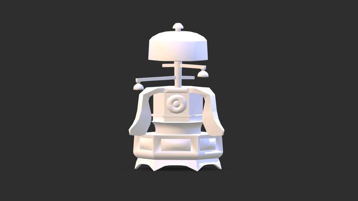 Wadokei Clock 3D Model