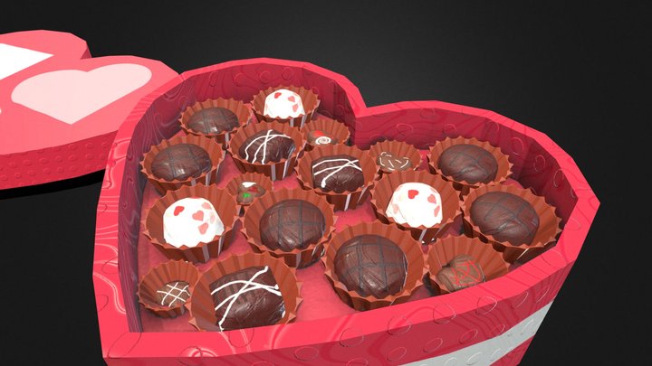 Chocolate Heart - Valentine´s Day 3D Model