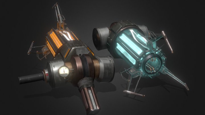 Pixelitz Gravity Gun Remake 3D Model