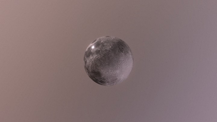 Photorealistic Moon 3D 3D Model