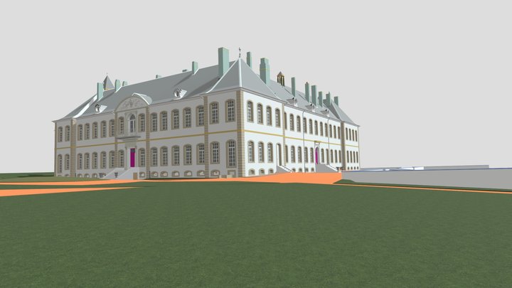 Abbaye St Benoit restituée/Jacques PIERRE 3D Model