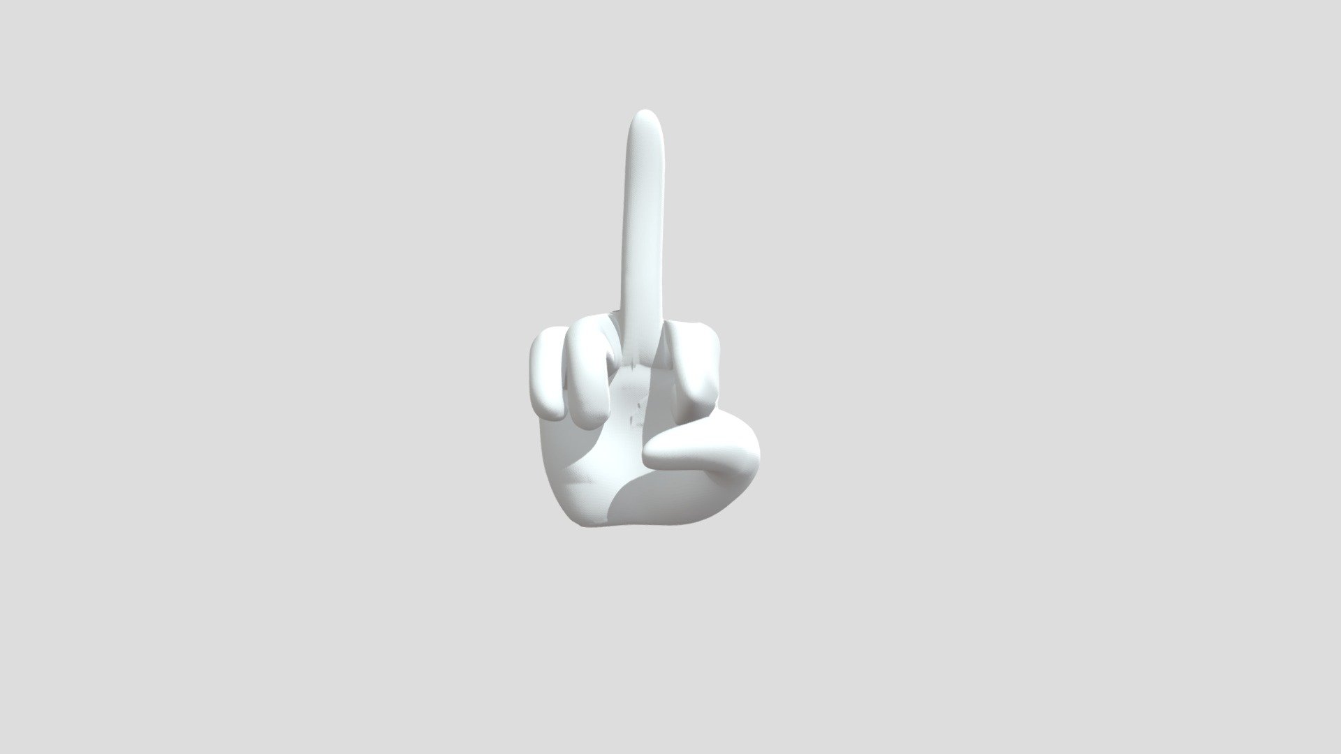Hand with raised middle finger
