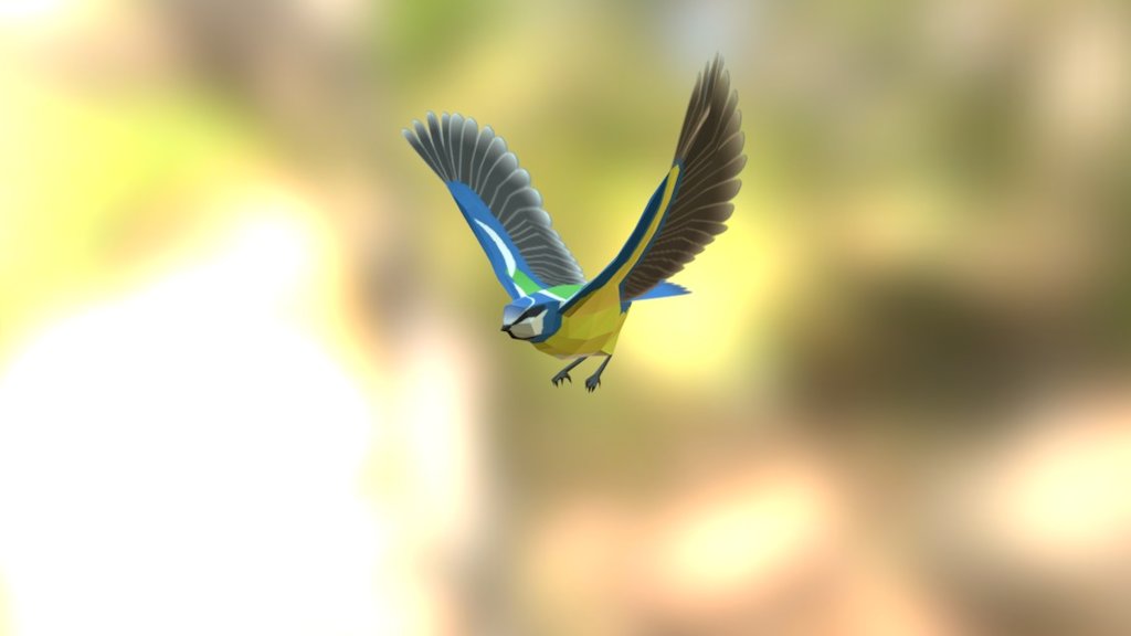 Animated Blue Tit