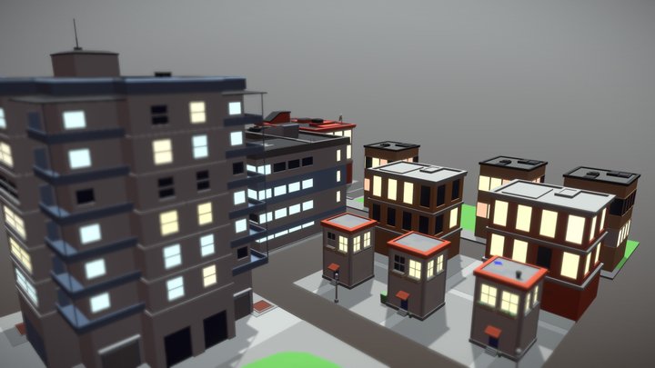 Low Poly World/ City starter pack 3D Model