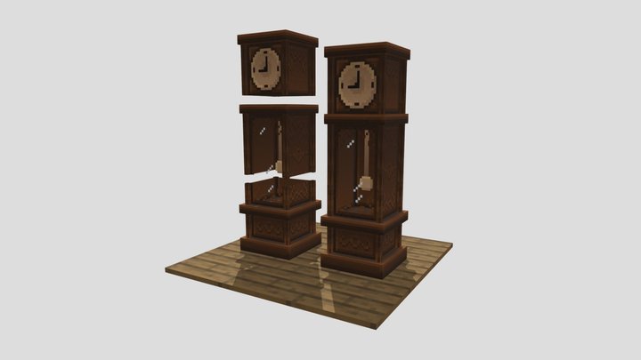 Grandfather Clock - Minecraft Model 3D Model