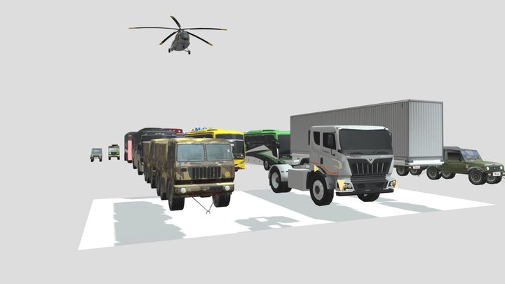 AI Vehicles - Truck Masters India Simulator – Modello 3D gratuito STL