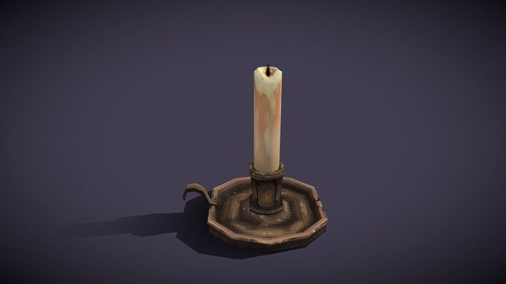 [LOW-POLY] Chamber Candle 3D Model