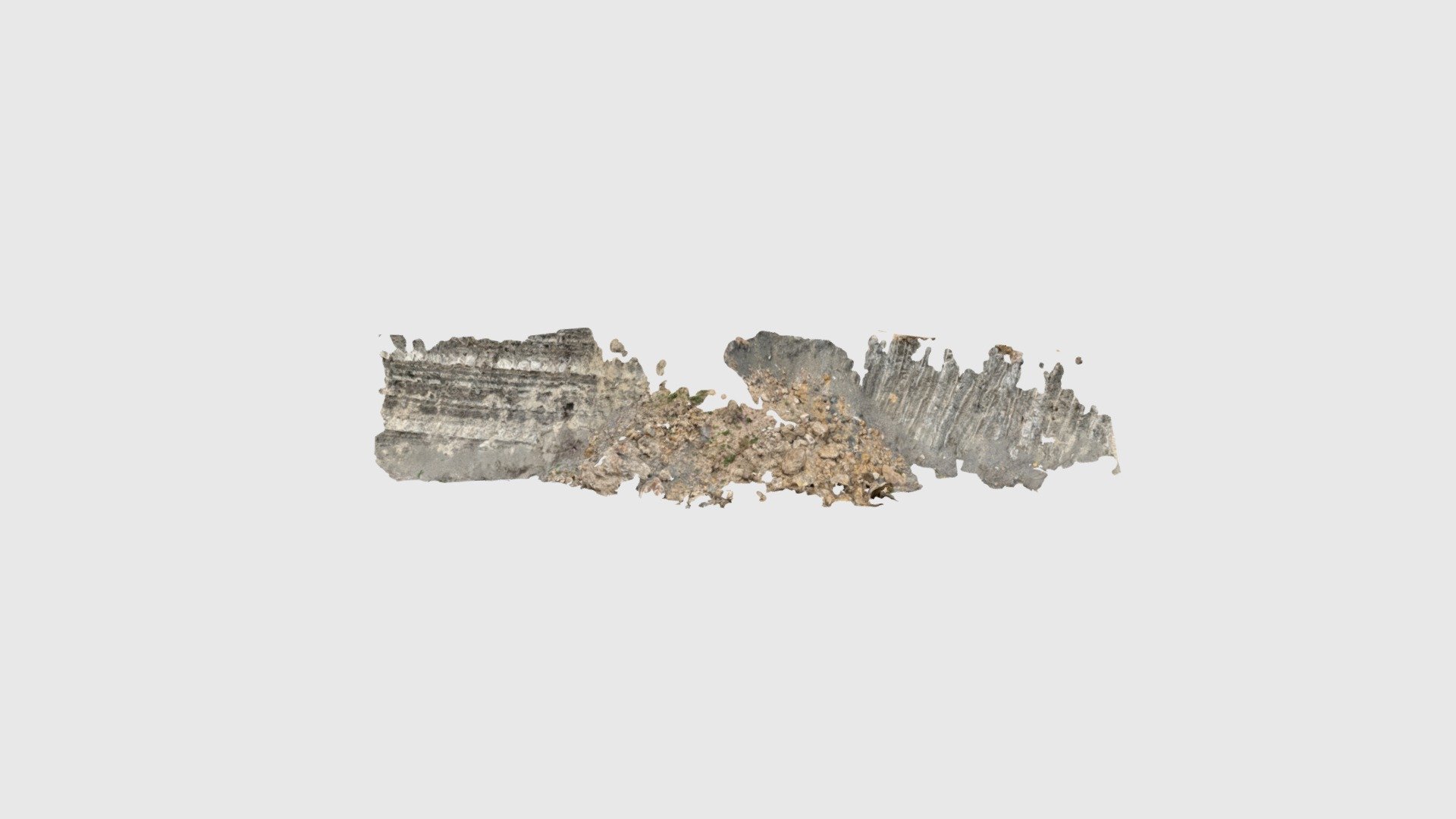 Faulted turbidite sequence
