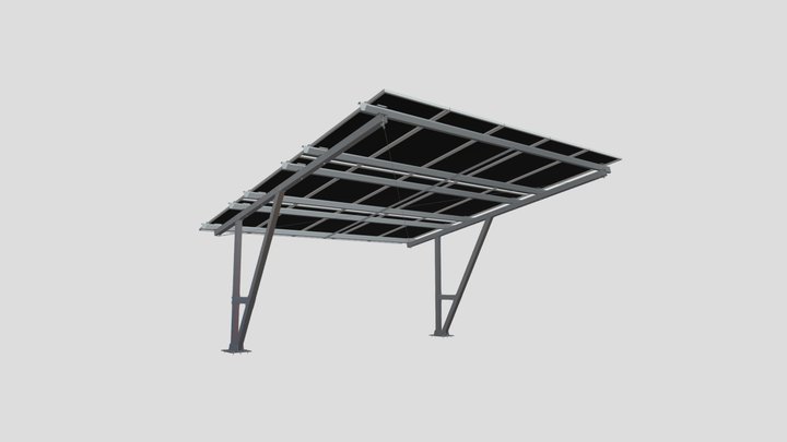 Carport Elite 3 Linhas - 2 Vagas 3D Model