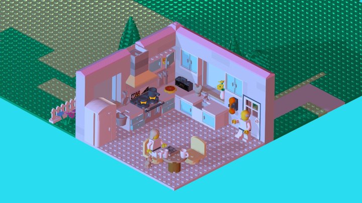 Lego Kitchen 3D Model