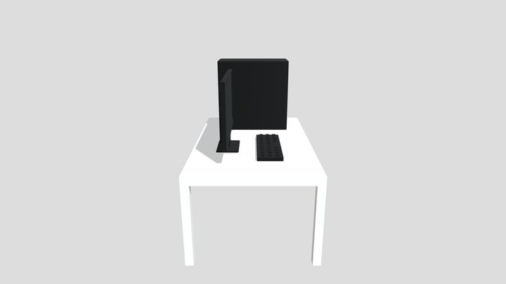 Low Poly PC 3D Model