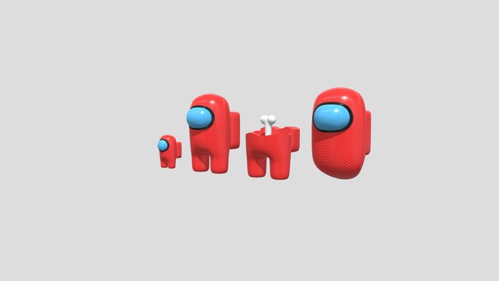 Among Us Characters (Rigged) 3D Model
