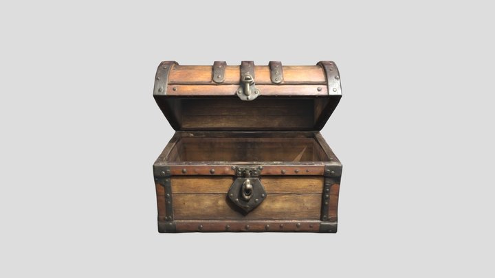Old Treasure Chest 3D Model