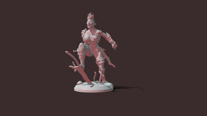 Female Blood Hunter Frenzy 3D Model