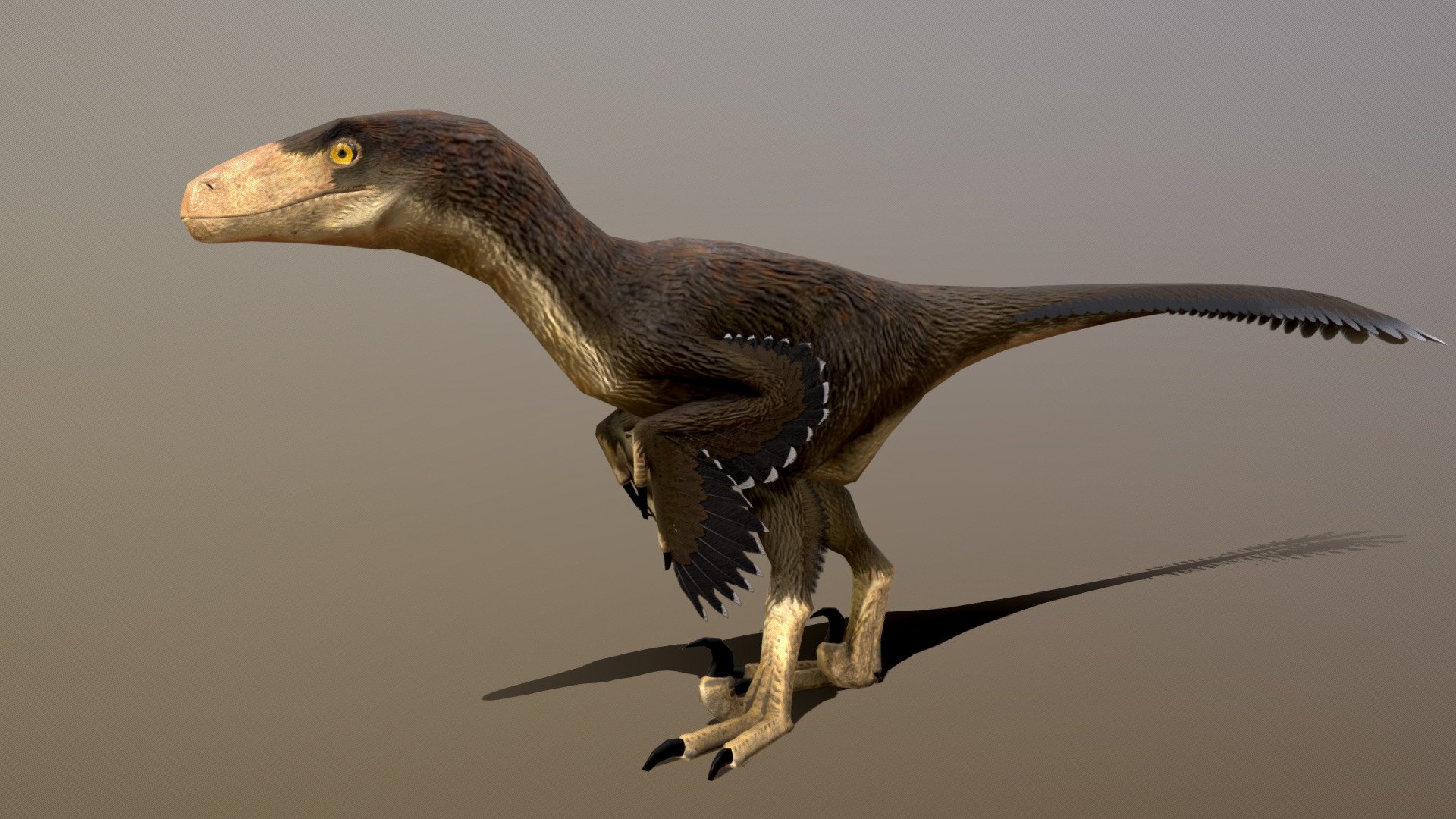 Low Poly Raptor Animated 3d Model By Wobbly Works Wobblyg